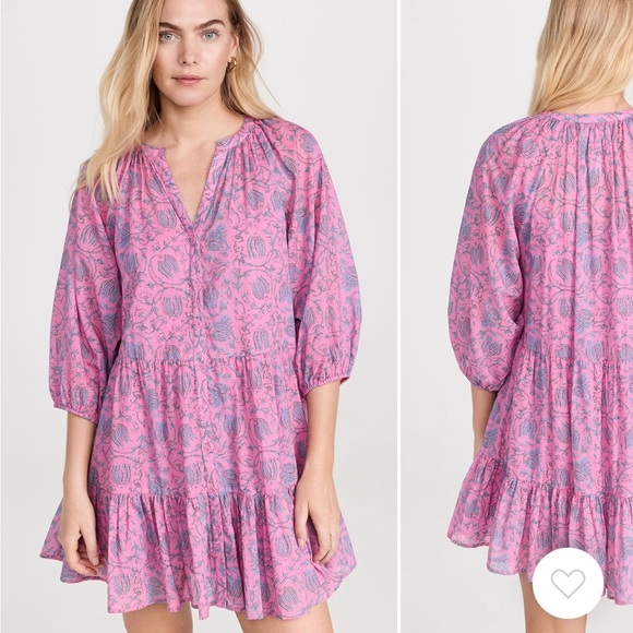 Apiece Apart Mini Mitte Dress pink size Medium - Picture 1 of 8